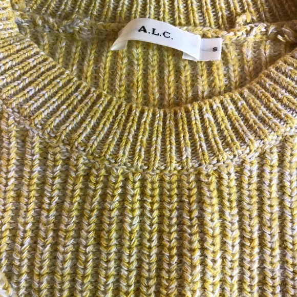 A.L.C. Webster cashmere cotton yellow sweater - Picture 4 of 6